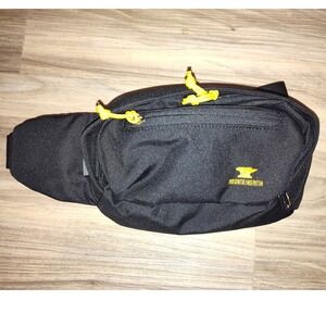 Mountainsmith Cordura Lumbar Pack Black Yellow Hiking Waist Bag Fanny Pack
